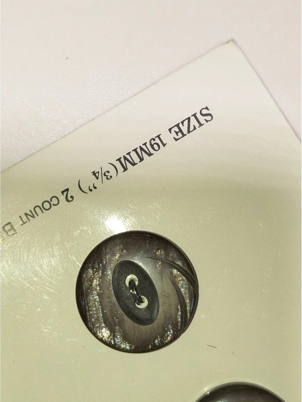 Vintage Le Bouton Brown 19mm Buttons - 2 Count